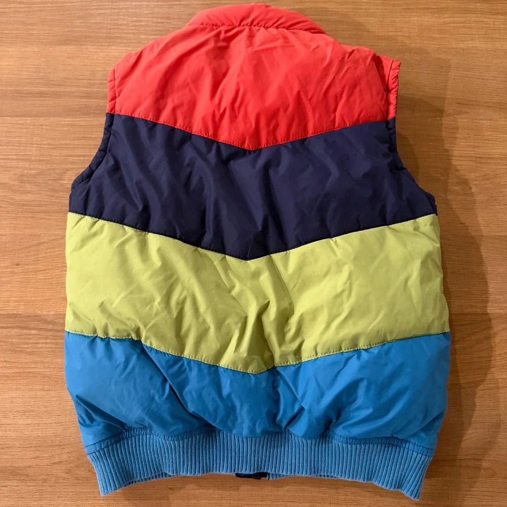 Gymboree Kids Colorblock Puffer Vest Red Navy Green Blue Fleece Lined‎ 4T-5T